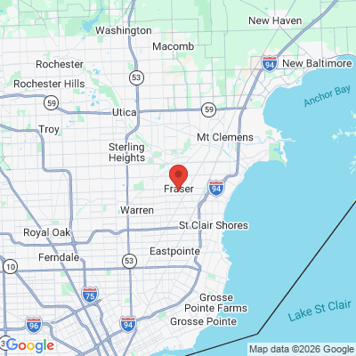 Map to  office in Fraser, MI