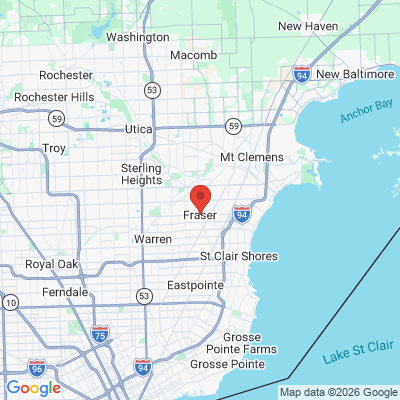 Map to  office in Fraser, MI