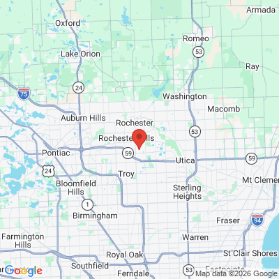 Map to  office in Rochester Hills, MI