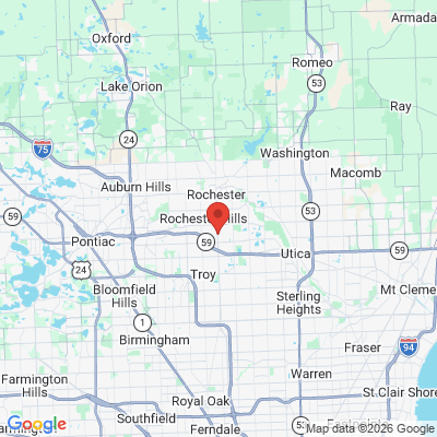 Map to  office in Rochester Hills, MI
