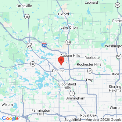 Map to  office in Pontiac, MI