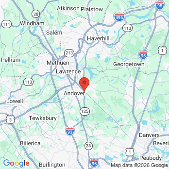 Map to Andover Smiles office in North Andover, MA