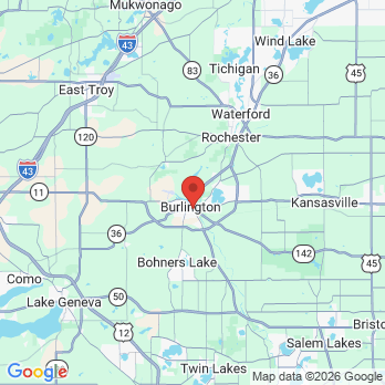 Map to Basil William H DDS office in Burlington, WI