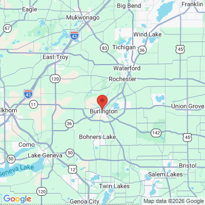 Map to  office in Burlington, WI