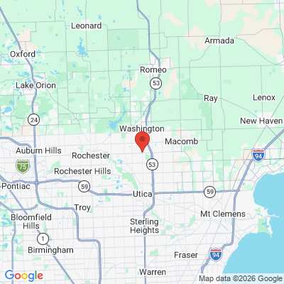 Map to  office in Shelby Township, MI
