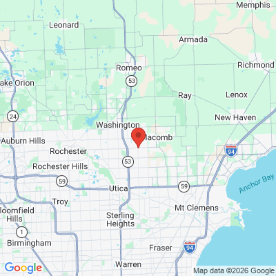 Map to  office in Shelby Charter Township, MI