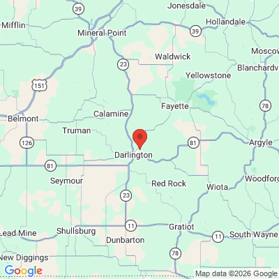 Map to  office in Darlington, WI