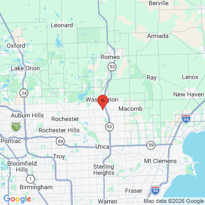 Map to  office in Shelby Charter Township, MI