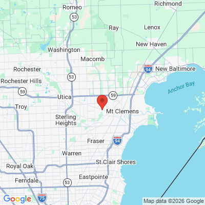 Map to  office in Clinton Township, MI