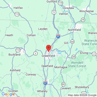 Map to  office in Greenfield, MA