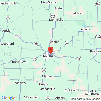 Map to  office in Monroe, WI