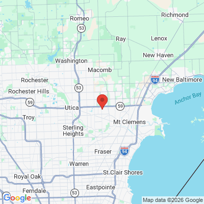 Map to Mark D. Berman, D.D.S. & Associates P.C. office in Clinton Township, MI