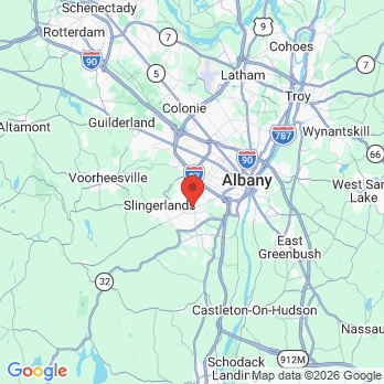 Map to Delmar Family Dentistry office in Bethlehem, NY