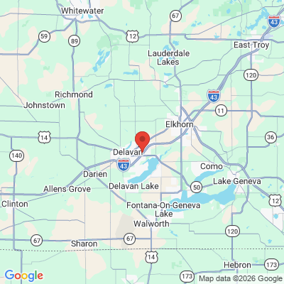 Map to  office in Delavan, WI