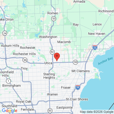 Map to  office in Shelby Charter Township, MI