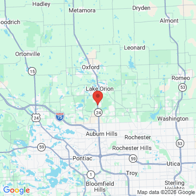 Map to  office in Lake Orion, MI
