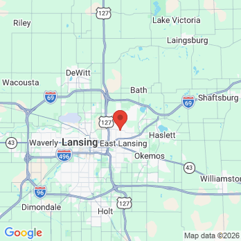 Map to East Lansing Smiles office in East Lansing, MI