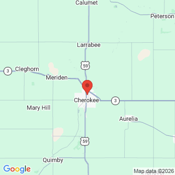 Map to Cherokee Regional Medical Center office in Cherokee, IA