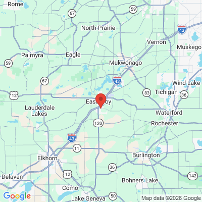 Map to  office in East Troy, WI