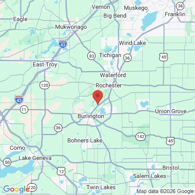 Map to  office in Burlington, WI