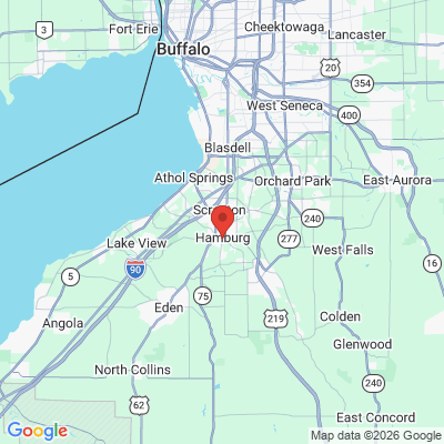 Map to  office in Hamburg, NY