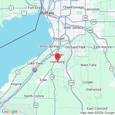 Map to  office in Hamburg, NY