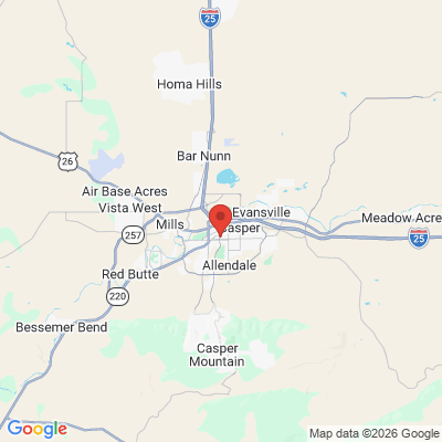 Map to  office in Casper, WY