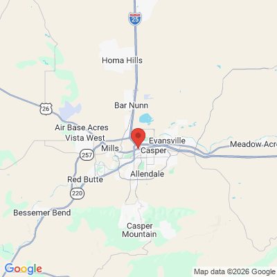 Map to  office in Casper, WY