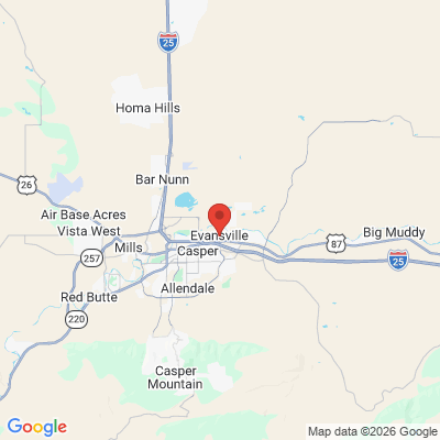 Map to  office in Evansville, WY