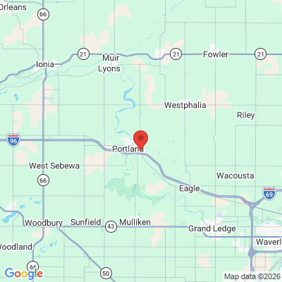 Map to  office in Portland, MI