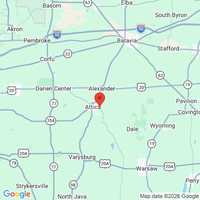 Map to  office in Attica, NY