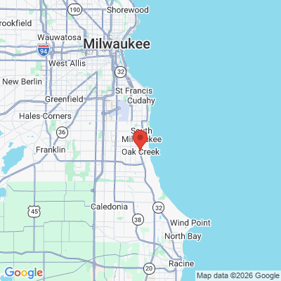 Map to  office in Oak Creek, WI