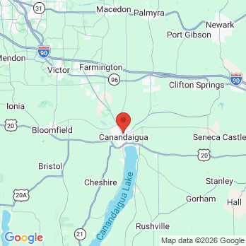 Map to LUX Dental office in Canandaigua, NY