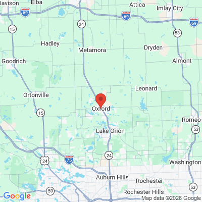 Map to  office in Oxford, MI