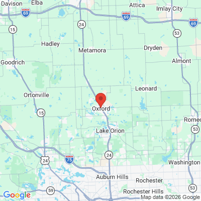 Map to  office in Oxford, MI