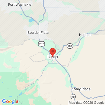 Map to Mountain Dental office in Lander, UT