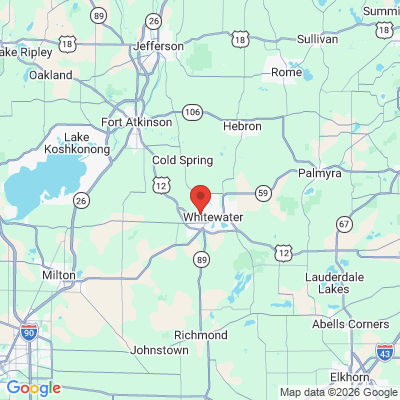 Map to  office in Whitewater, WI