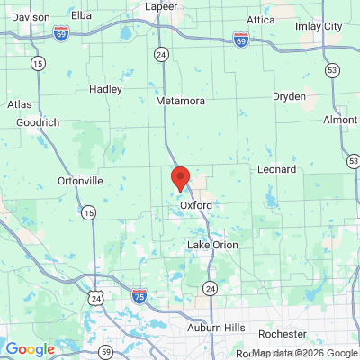 Map to  office in Oxford, MI
