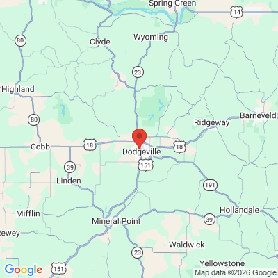 Map to  office in Dodgeville, WI