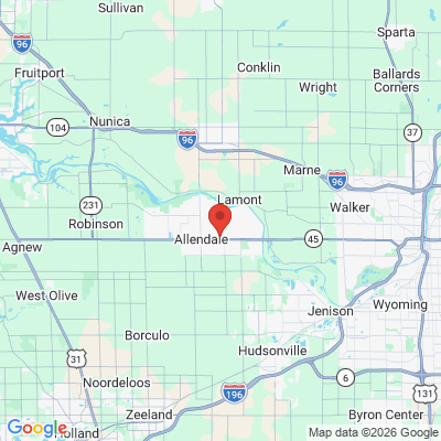 Map to  office in Allendale, MI