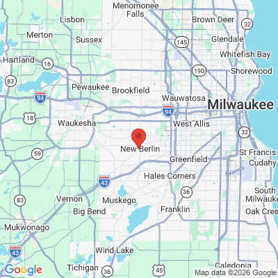 Map to  office in New Berlin, WI