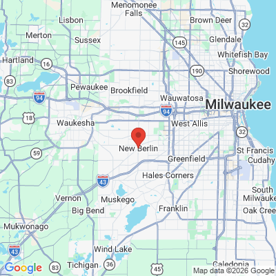 Map to  office in New Berlin, WI