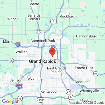 Map to Grand City Dentistry office in Grand Rapids, MI