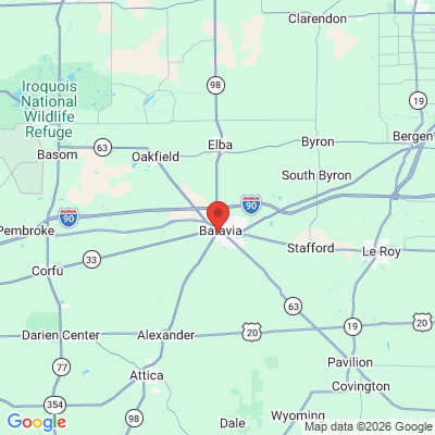 Map to  office in Batavia, NY