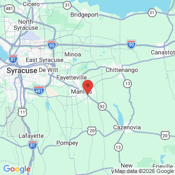 Map to Jason D. Henderson DDS PC office in Manlius, NY