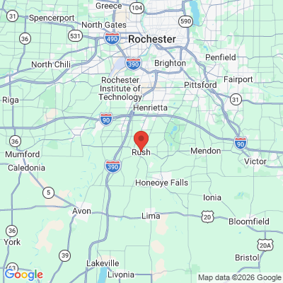 Map to  office in Rush, NY