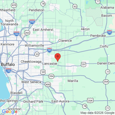 Map to  office in Lancaster, NY