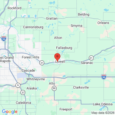 Map to  office in Lowell, MI