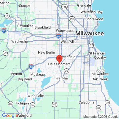 Map to  office in Hales Corners, WI