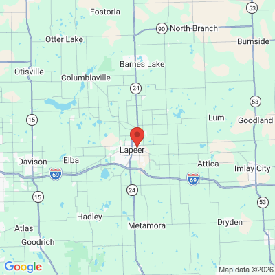 Map to  office in Lapeer, MI